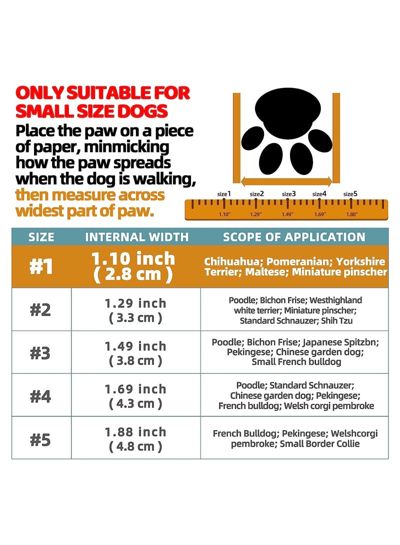 أحذية للكلاب 4 قطع مقاس 5 مضادة للانزلاق قابلة للتنفس مقاومة للماء أحذية للكلاب لحماية الأقدام للكلاب الصغيرة أحذية مشي للكلاب مع حزام قابل للتعديل عاكس بسحاب حذاء جرو للأسطح الساخنة وثلوج الشتاء - Image 4
